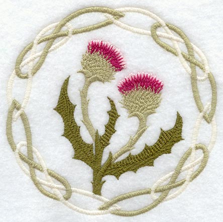 Thistle and Knotwork (Thick Thread)