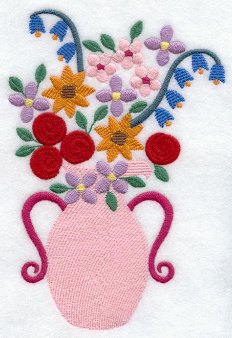 Spring Flowers and Vase (Thick Thread)