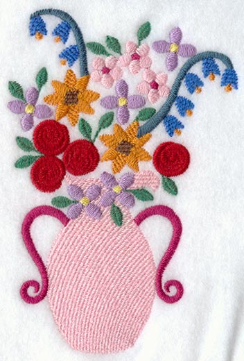 Spring Flowers and Vase (Thick Thread)