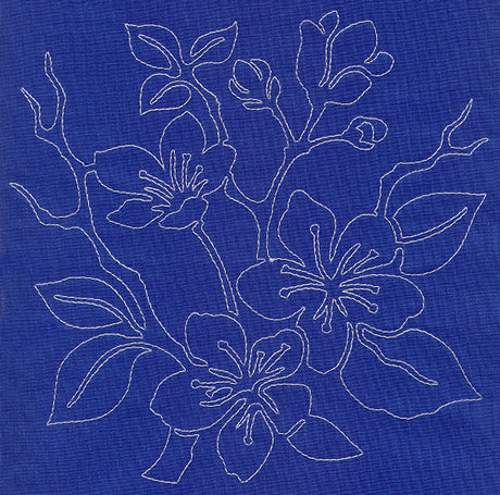 Cherry Blossom Sashiko Square (Single Run)
