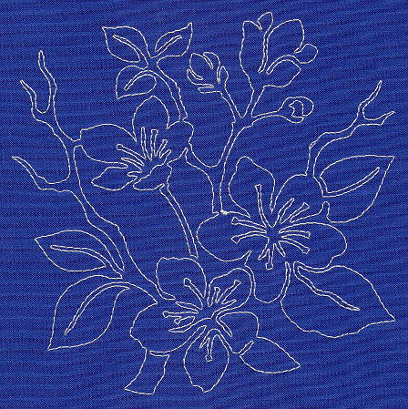 Cherry Blossom Sashiko Square (Single Run)