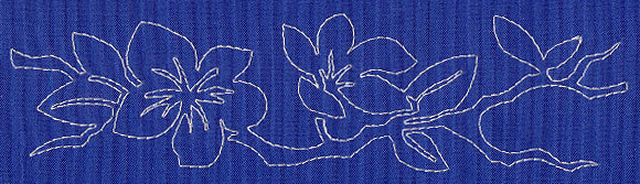 Cherry Blossom Sashiko Border (Single Run)