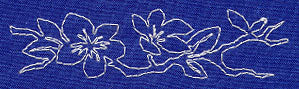 Cherry Blossom Sashiko Border (Single Run)