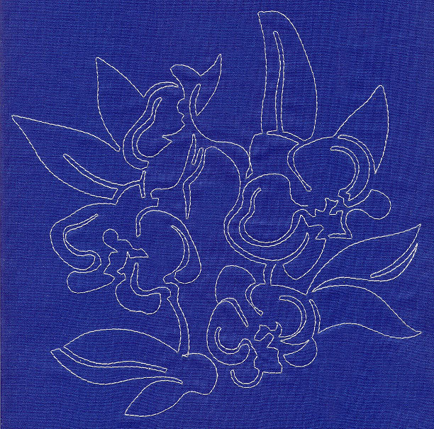 Orchid Sashiko Square (Single Run)