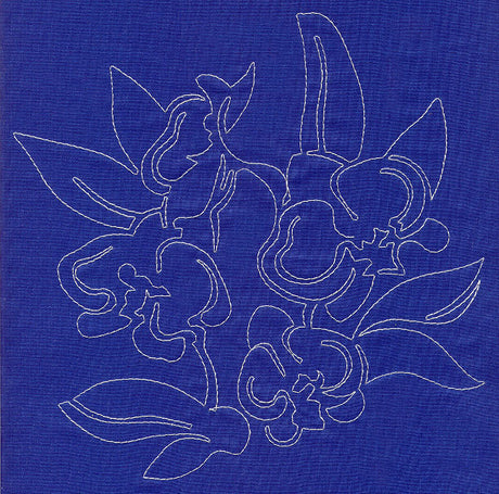 Orchid Sashiko Square (Single Run)