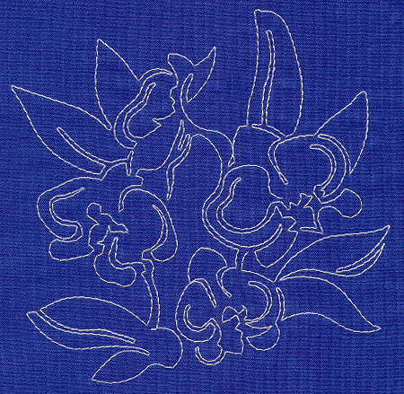 Orchid Sashiko Square (Single Run)