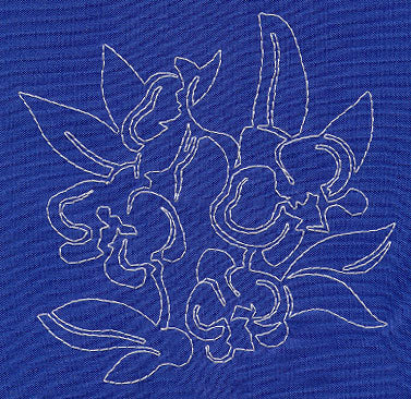 Orchid Sashiko Square (Single Run)