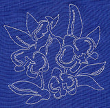 Orchid Sashiko Square (Single Run)