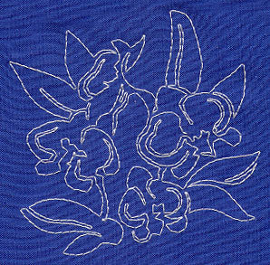 Orchid Sashiko Square (Single Run)