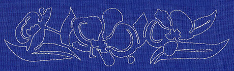 Orchid Sashiko Border (Single Run)