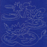 Lotus Sashiko Square (Single Run)