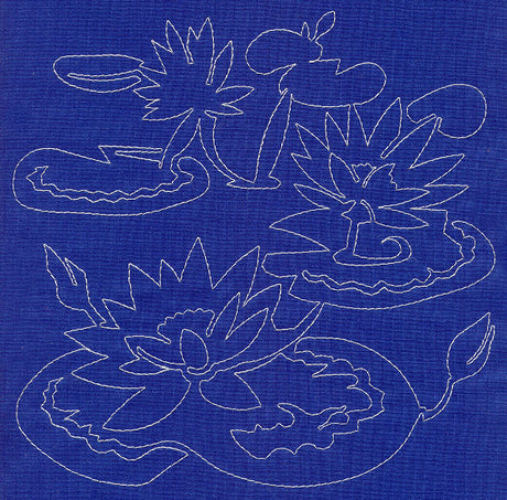 Lotus Sashiko Square (Single Run)