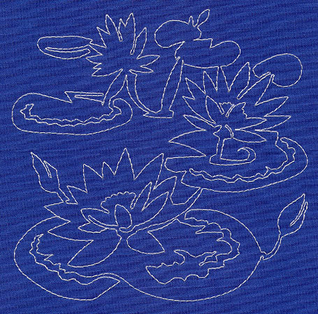 Lotus Sashiko Square (Single Run)