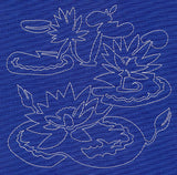 Lotus Sashiko Square (Single Run)