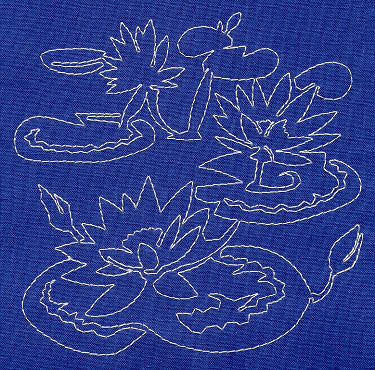 Lotus Sashiko Square (Single Run)