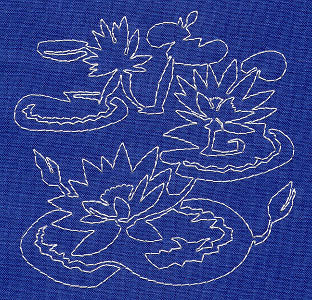 Lotus Sashiko Square (Single Run)