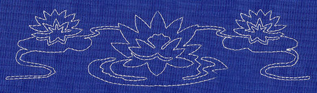 Lotus Sashiko Border (Single Run)