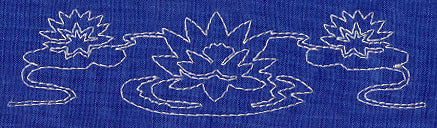 Lotus Sashiko Border (Single Run)