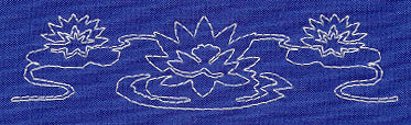 Lotus Sashiko Border (Single Run)