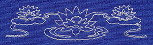 Lotus Sashiko Border (Single Run)