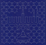 Menorah Sashiko Square - Second Night