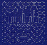 Menorah Sashiko Square - Third Night