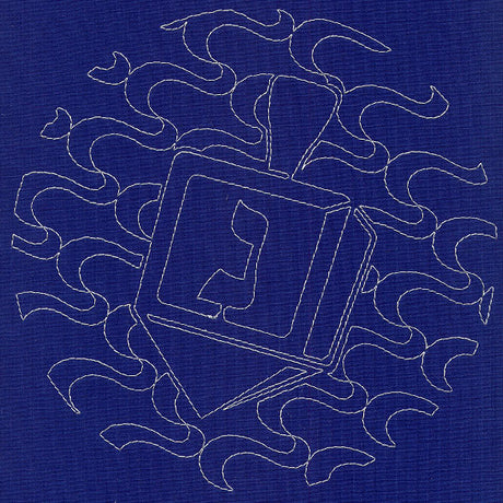 Dreidel Sashiko Square - Nun