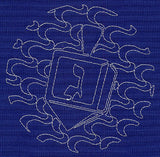 Dreidel Sashiko Square - Gimel