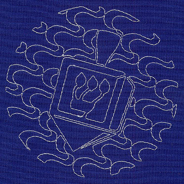 Dreidel Sashiko Square - Shin