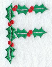 Holly Letter F (3 inch)