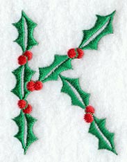 Holly Letter K (3 inch)
