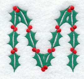 Holly Letter M (3 inch)