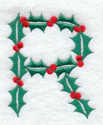 Holly Letter R (3 inch)