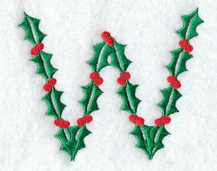 Holly Letter W (3 inch)