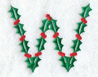 Holly Letter W (3 inch)