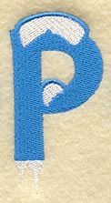 Frosty Letter P (3 Inch)