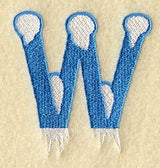 Frosty Letter W (3 Inch)