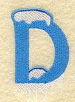 Frosty Letter D (3 Inch)