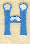 Frosty Letter H (3 Inch)