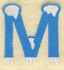 Frosty Letter M (3 Inch)
