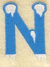 Frosty Letter N (3 Inch)