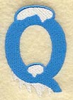 Frosty Letter Q (3 Inch)