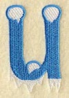 Frosty Letter U (3 Inch)