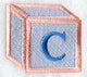 Baby Block Letter C (2 inch)