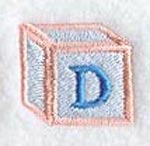 Baby Block Letter D (2 inch)