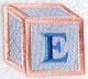 Baby Block Letter E (2 inch)