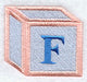 Baby Block Letter F (2 inch)