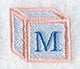 Baby Block Letter M (2 inch)