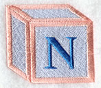 Baby Block Letter N (2 inch)