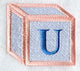 Baby Block Letter U (2 inch)